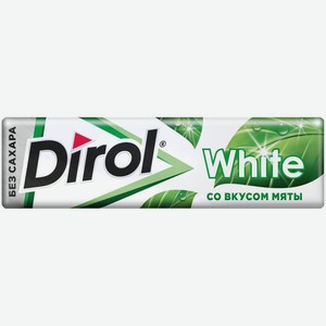 Жевательная резинка Dirol White со вкусом мяты без сахара, 13.6г