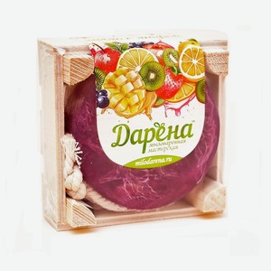 ДАРЁНА МЫЛОВАРЕННАЯ МАСТЕРСКАЯ Мыло с люфой  Виноград , 1 шт. цвет сиреневый