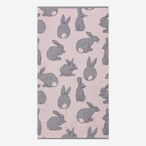Полотенце махровое Cleanelly Зайцы 70х130 см пл 460 г/м2