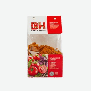 Хлебцы Итальянские BAKER HOUSE с томатом, орегано, оливковым маслом и морской солью 250 г