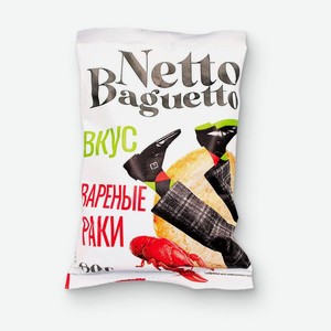 Чипсы Netto Baguetto Bruschette со вкусом варёных раков хлебные, 80г