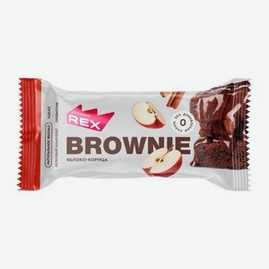 Пирожное протеиновое Брауни яблоко-корица Proteinrex 50г