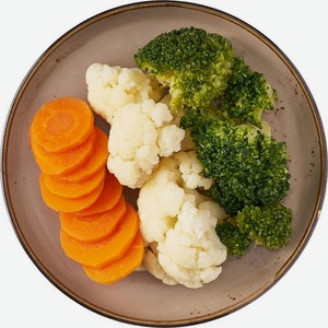 Микс капусты цветной и брокколи с морковью отварной Перекрёсток Select, 150г, 150 г