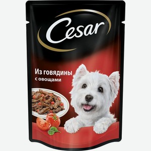 Влажный корм для собак Cesar говядина с овощами 100 г