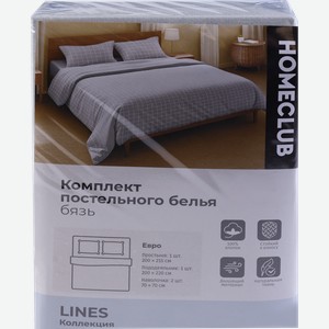 Комплект постельного белья Семейный HOME CLUB Lines, бязь, Арт. 502037