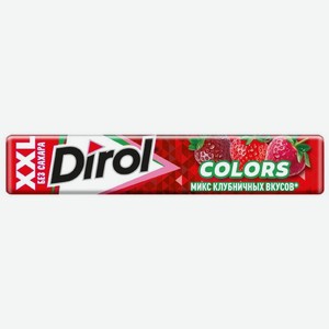 Жевательная резинка Dirol Colors XXL Микс клубничных вкусов без сахара, 19г