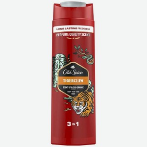 Гель для душа мужской и шампунь Old Spice Tiger Claw 2в1, 400мл