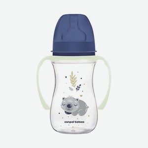 CANPOL BABIES Бутылочка для кормления Sleepy Koala со светящимися ручками, Голубой
