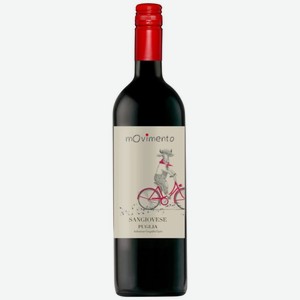 Вино Movimento Sangiovese полусладкое красное 9.5% 750мл, 750 мл