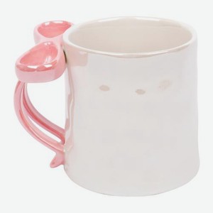 Фарфоровая кружка с ручкой Бант 325мл