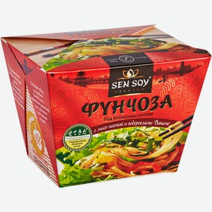 Вермишель SEN SOY Premium Фунчоза под японским соусом с Мисо пастой и водорослями Вакаме, 125г