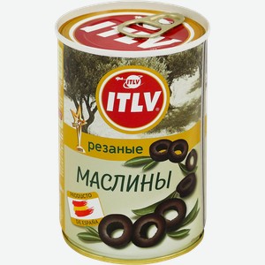 Маслины резаные ITLV черные, 300г