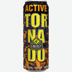 Напиток энергетический TORNADO Energy Active тонизирующий газированный, 0.45л