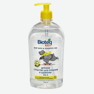 BIOTEQ 2 в 1 Средство для купания и шампунь 0+, 750 мл