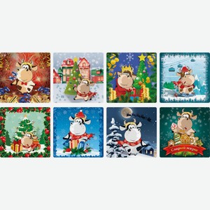 Подставка под горячее Imatryoshka Символ Года 14х14 см дерево