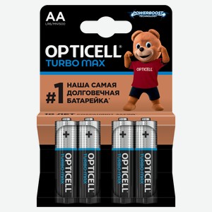 Батарейки Opticell Turbo Max щелочные AA, 4 шт