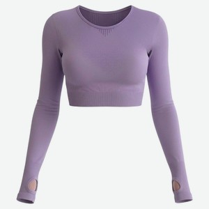 Топ спортивный женский InExtenso с длинным рукавом светло-фиолетовый, р S-XL