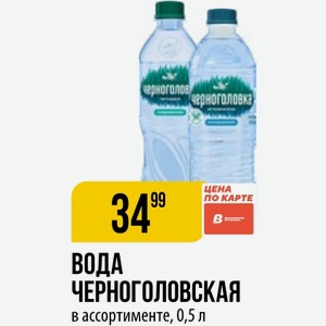 ВОДА ЧЕРНОГОЛОВСКАЯ в ассортименте, 0,5 л