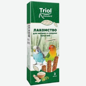 Лакомство Triol для мелких и средних попугаев с кунжутом 80г, 80 г