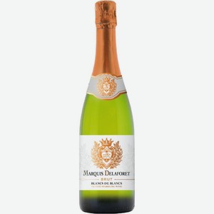 Вино игристое Marquis Delaforet Blanc de Blancs белое брют 11% 0.75л, 750 мл