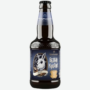Пиво Таркос Белый кролик пшеничное светлое нефильтрованное пастеризованное 4.8% 450мл, 450 мл