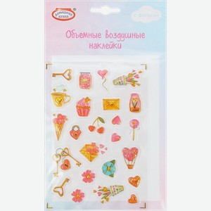 Наклейки объемные ТОДИКО воздушные с фольгой, 1 лист