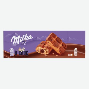 Пирожное бисквитное Milka Бисквиты с шоколадной начинкой и кусочками молочного шоколада 175 г