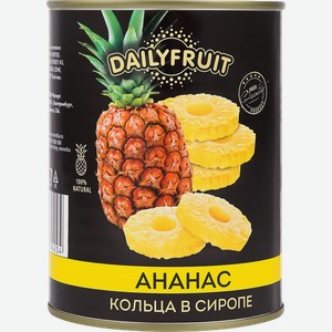 Ананасы консервированные Daily Fruit кольца, 580 мл