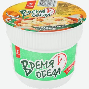 Пюре картофельное Время обеда с жареным луком и гренками, 38г