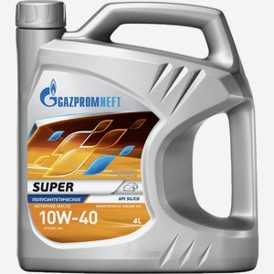 Масло моторное GAZPROMNEFT Super 10W-40 API SG/CD, Россия, 4 л