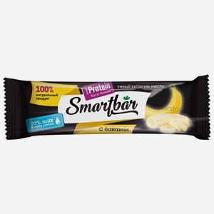 Батончик протеиновый Smartbar Protein в темной глазури с бананом, 40 г