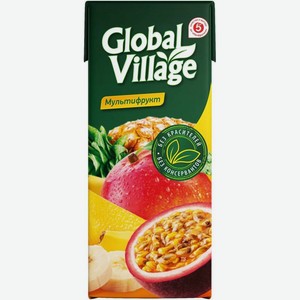 Нектар Global village Мультифрукт из смеси фруктов, 200мл