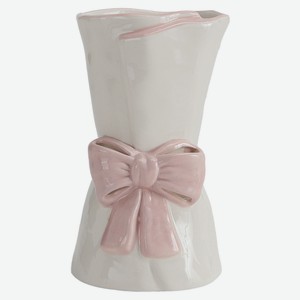 Ваза Actuel Бант белая, h15,5 см