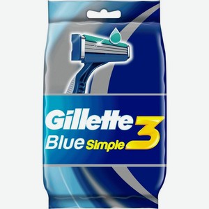Бритва Gillette Blue Simple3 одноразовая 8шт, 8 шт