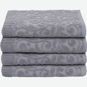 Полотенце махровое HOMECLUB Ажур 70х130см, светло-серое