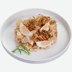 Салат ЛЕНТА FRESH Курочка с нежным куриным филе и сочным ананасом, весовой