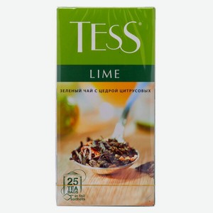 Чай Тесс Зеленый Лайм Китайский 25 Пак