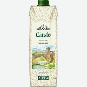 Вино Gusto Vino белое сухое 12% 750мл