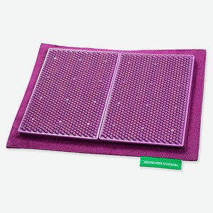 ЛАБОРАТОРИЯ КУЗНЕЦОВА Массажер металломагнитный на мягкой подложке 30х22см, Фиолетовый