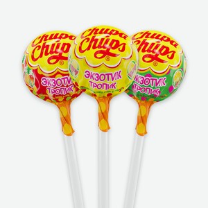 Карамель Chupa Chups Экзотик Тропик с натуральным соком, 12г