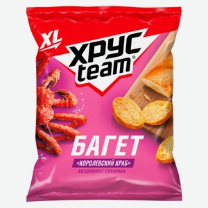 Сухарики воздушные Хрусteam Багет Королевский краб, 100 г