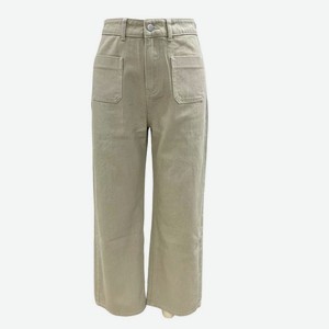 Джинсы-трубы женские бежевые