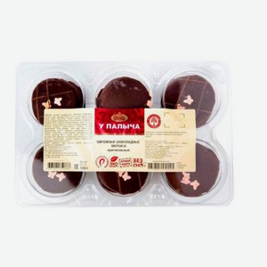 Пирожные шоколадные «У Палыча» Меренги безе с темным шоколадом без глютена охлажденные набор 6 шт, 180 г