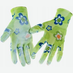 Перчатки садово-огородные с нитриловым покрытием размер М, 1 шт