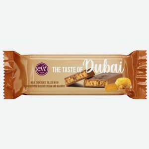 Шоколад молочный Elit1924 Дубайский Шоколад с кремово-карамельной начинкой и кусочками кадаифа 30г, 30 г