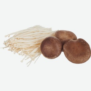 Смесь грибов Есть грибы мини Эноки & Шиитаке 150г, 150 г