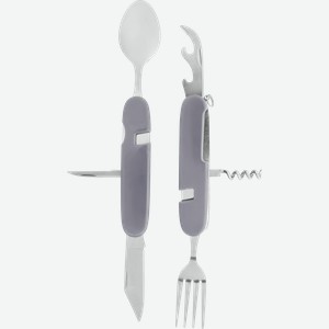 Мультитул походный ACTIWELL нож, открывашка для бутылок, консерервный нож, вилка, ложка и штопор,Арт. MU101801-B/GB-LT914