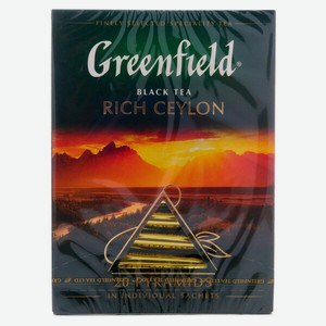 Чай Гринфилд Черный Рич Цейлонский 20 Пак Пирамидка #