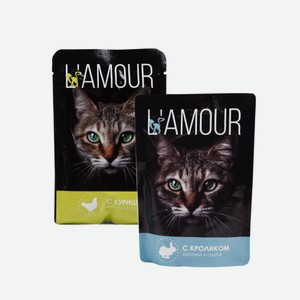 Корм для кошек L’AMOUR в ассортименте 75г