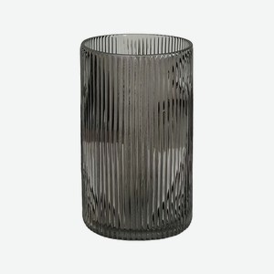 MANDARIN DECOR Стеклянная ваза для цветов и сухоцветов декор дома, размер: 19 см, цвет: серый